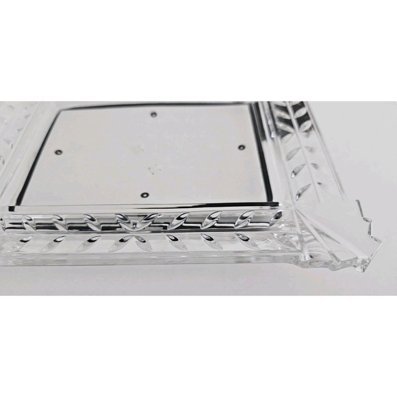 VTG 5" x 7" Genuine Lead Crystal Photo Frame Made is West Germany Art Deco Style - Picture 7 of 17